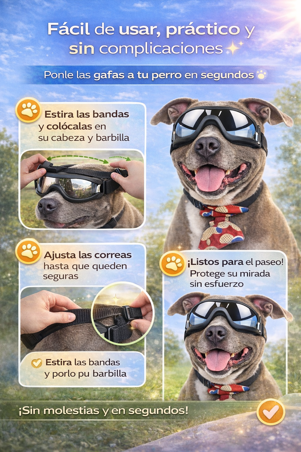 😎 Gafas UV para perros - protege sus ojos con Estilo