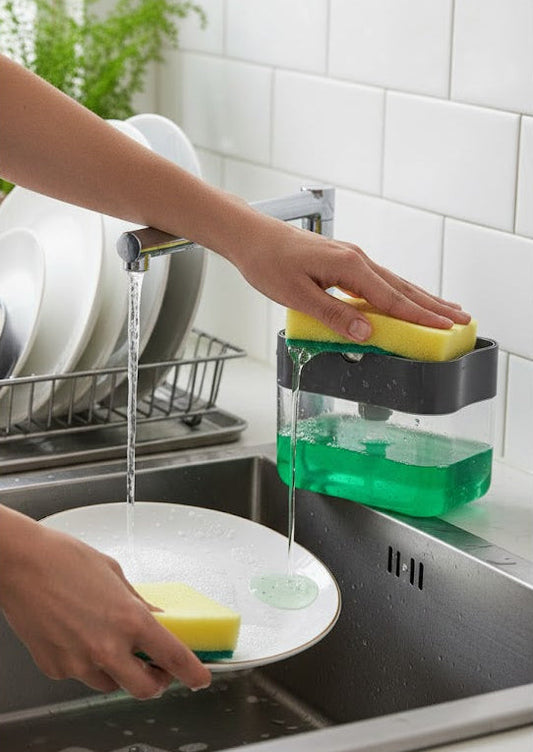 Dispensador de Jabón con Esponja