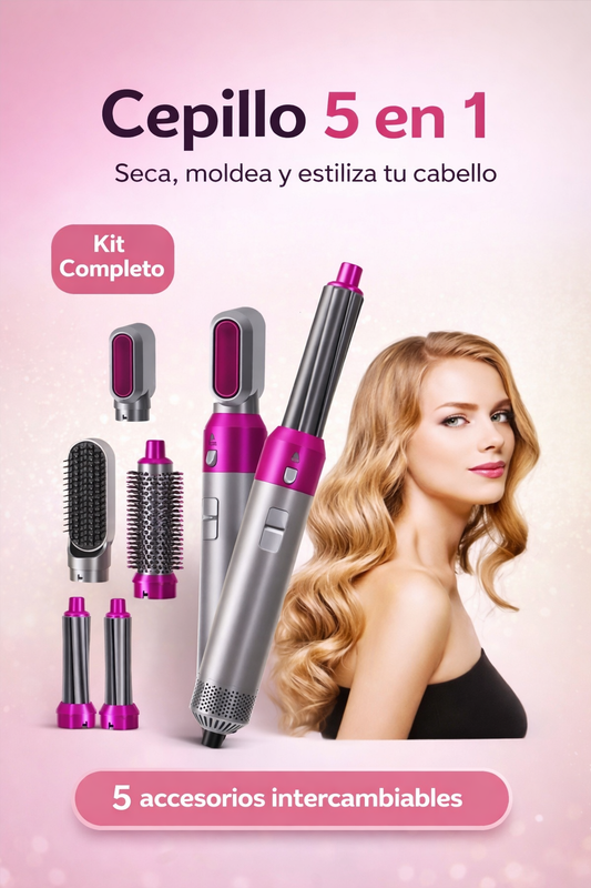 AirStyler Pro 5 en 1 – Seca, Riza y Da Volumen en Minutos