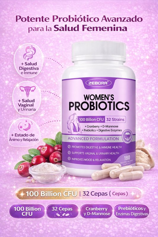 💜 Women's Probiotics 100 Billion CFU – Probióticos Avanzados