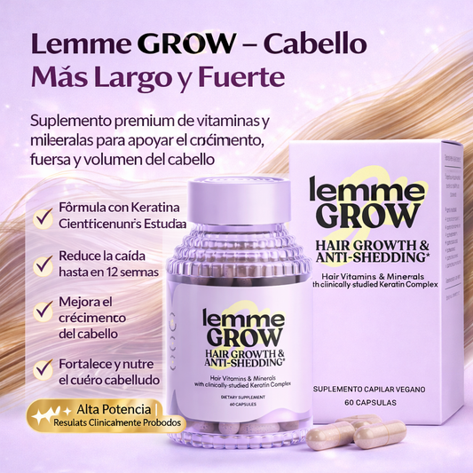 ✨ Lemme Grow – Vitaminas Premium para el Crecimiento del Cabello