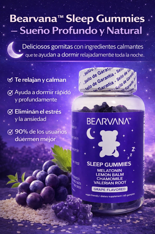 🌙 Bearvana Sleep Gummies – Gomitas Naturales para Dormir Mejor
