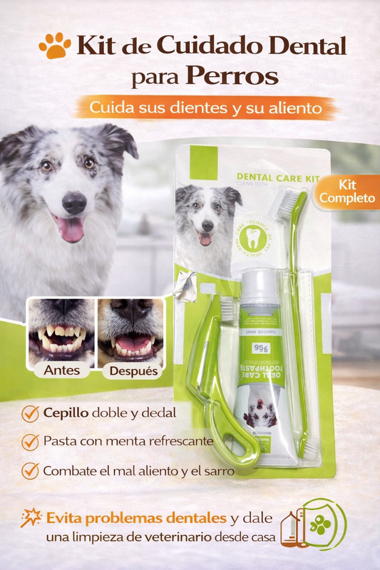 ✨ Kit de Limpieza Dental para Mascotas – Sonrisa Saludable en Casa