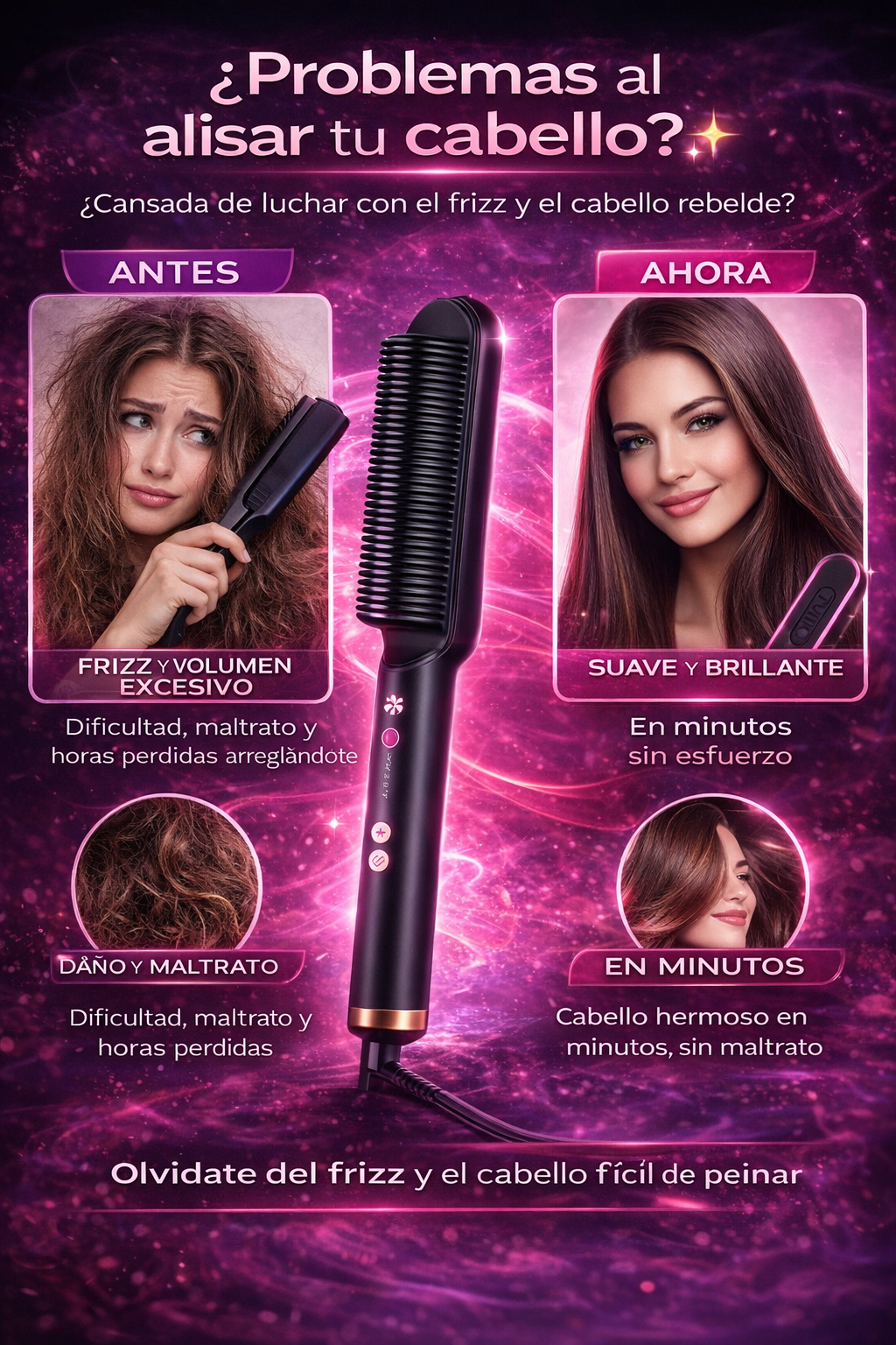 Cepillo Alisador Pro Antifrizz