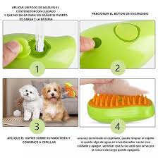 ✨ Cepillo a Vapor para Mascotas – Limpieza y Desenredo en 1 Paso